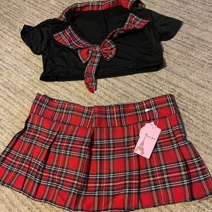 Naughty School Girl Size Large runs small